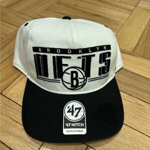 '47 Brand BROOKLYN NETS Snapback Baseball Hat Cap Hitch A-Frame Double Head